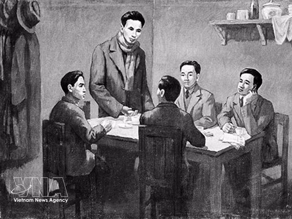 Del 6 de enero al 7 de febrero de 1930 se celebró en Hong Kong (China) la Conferencia de Unificación de las organizaciones comunistas, que condujo a la fundación del Partido Comunista de Vietnam bajo la presidencia de Nguyen Ai Quoc (pseudónimo de Ho Chi Minh), en representación de la Internacional Comunista. (Foto: VNA)