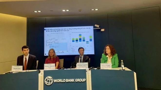 Los analistas del Banco Mundial detallaron que el crecimiento económico de Vietnam en 2024 estuvo respaldado por la recuperación de las exportaciones, debido a la creciente demanda internacional de artículos tecnológicos. (Fuente: Vietnamplus) z639866807110963af6530101294a676342b322b7c67e9-20250312111949578.jpg