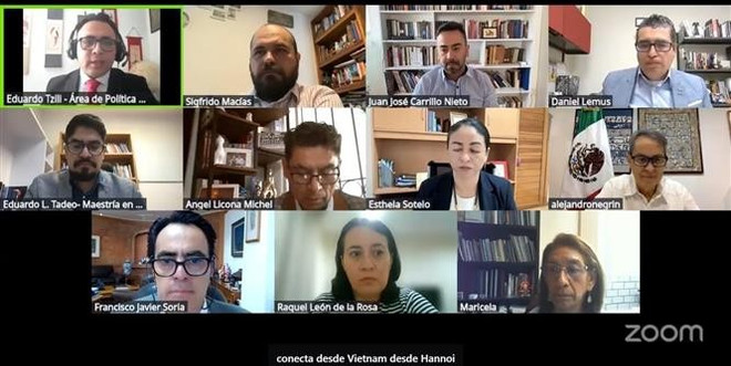 Delegados en el seminario. (Fuente: VNA) vna-potal-50-nam-quan-he-viet-nam-mexico-tiep-tuc-mo-rong-khong-gian-hop-tac-8056940.jpg