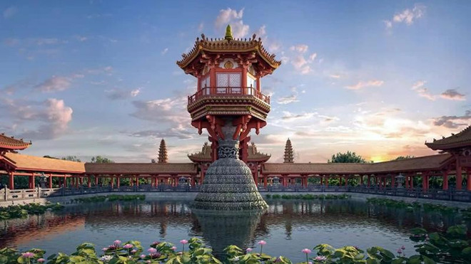 Pagoda Dien Huu simulada con tecnología de realidad virtual. (Fuente: grupo Sen Heritage) nhan-dan-chua-dien-huu.jpg