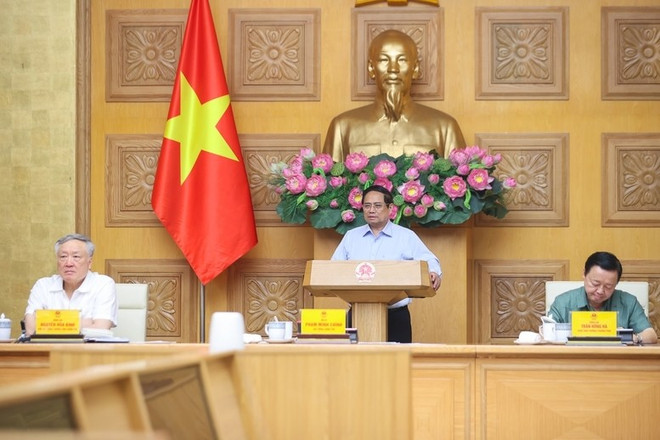 El primer ministro vietnamita, Pham Minh Chinh, en el evento. (Fuente: VNA) tt2.jpg