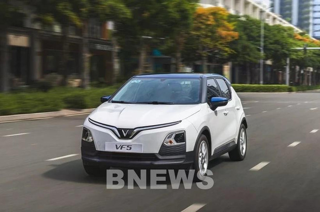 El modelo VF5 de Vinfast (Foto: Bnews/VNA) vf5.jpg