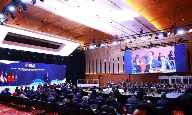 Panorama del evento (Foto: VNA) vna-potal-thu-tuong-du-hoi-nghi-cap-cao-ky-niem-asean-new-zealand-8369392.jpg