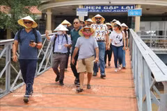 Turistas indios en Vietnam (Foto: VNA)