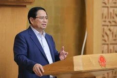 El primer ministro Pham Minh Chinh preside la reunión (Fuente: VNA)