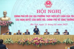 El primer ministro Pham Minh Chinh preside la reunión (Fuente: VNA) 