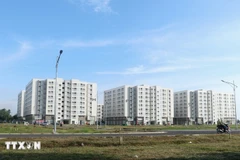 Un proyecto de viviendas sociales en ejecución. (Foto: VNA)