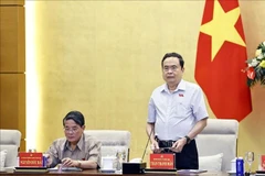 El presidente de la Asamblea Nacional de Vietnam, Tran Thanh Man, pronuncia un discurso (Fuente: VNA)