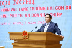 El primer ministro de Vietnam, Pham Minh Chinh, pronuncia un discurso en el evento (Fuente: VNA)