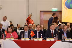 Quan Minh Cuong, secretario del Comité del Partido Comunista de Vietnam (PCV) en la provincia norvietnamita de Cao Bang, participa en el XXIX Seminario Internacional “Partidos Políticos y una Nueva Sociedad”. (Fuente: VNA)