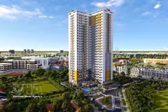 Un edificio de apartamentos del Conglomerado BCONS en el distrito de Binh Thang, ciudad de Di An, provincia de Binh Duong. (Fuente: VNA)