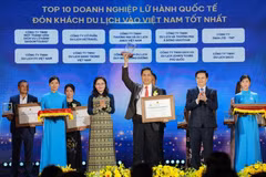 Honran a 10 mejores empresas de viaje internacional que traen turistas a Vietnam. (Fuente: VNA) 