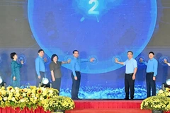 En la ceremonia de apertura oficial del "Mercado Tet del Sindicato - Primavera 2026". (Foto: hcmcpv.org.vn)