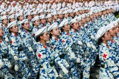 Bloques femeninos se alistan para desfile por 80.º Día Nacional de Vietnam