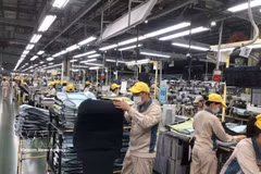 La producción en la empresa Toyota Boshoku Hanoi (Fuente: VNA) 