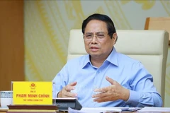 El primer ministro Pham Minh Chinh en la conferencia (Fuente: VNA)
