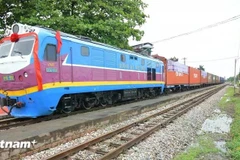 Un tren transportando mercancías a China (Fuente: Vietnam+) 