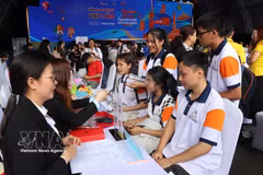 Un gran número de trabajadores participan en la feria de empleo especializada del sector turístico. (Fuente: VNA) 