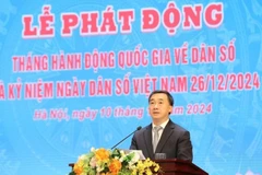 El viceministro de Salud de Vietnam, Tran Van Thuan, pronuncia un discurso en el evento (Foto: Vietnam+) 