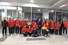 La selección deportiva de Vietnam regresa al país. (Fuente: VNA)