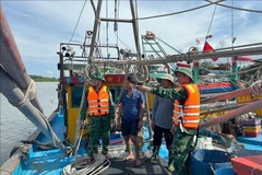 La provincia de Nghe An despliega unos 500 soldados, tres barcos y 30 vehículos para operaciones de rescate. (Fuente: VNA)