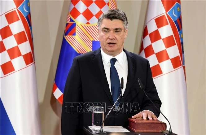 Zoran Milanovic reelegido presidente Croacia. Foto: AFP/VNA