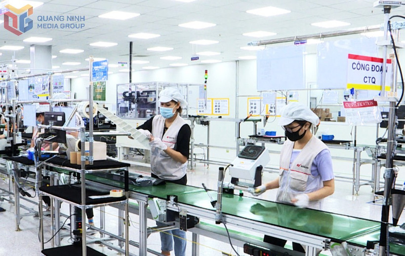 Actividades de producción en la empresa Bumjin Electronics Vina.