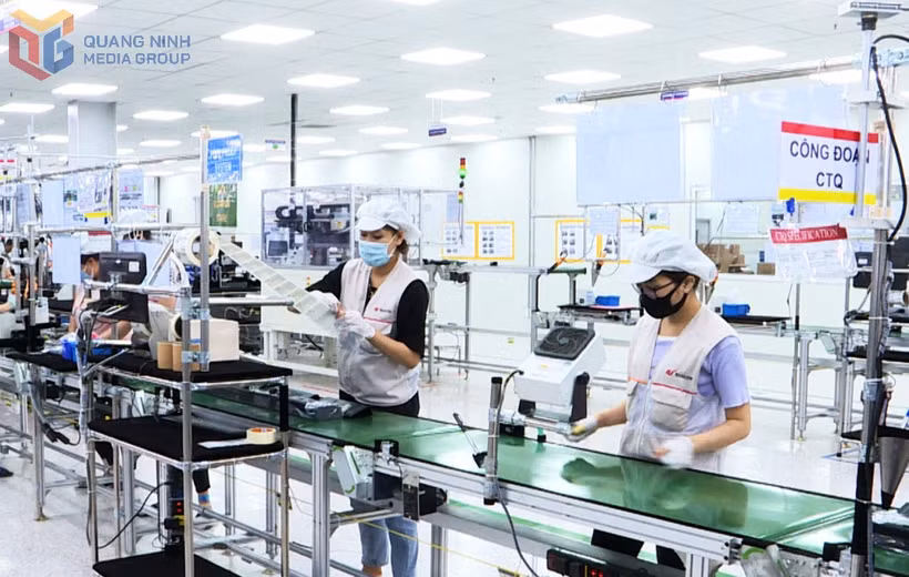 Actividades de producción en la empresa Bumjin Electronics Vina.