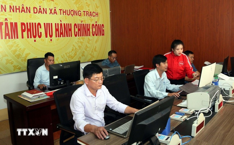 El centro de administración pública de la comuna de Thuong Trach, provincia de Quang Tri. (Foto: VNA)
