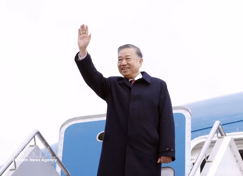 El secretario general del Comité Central del Partido Comunista de Vietnam y presidente de la nación, To Lam, concluye su visita a Australia. Foto: VNA