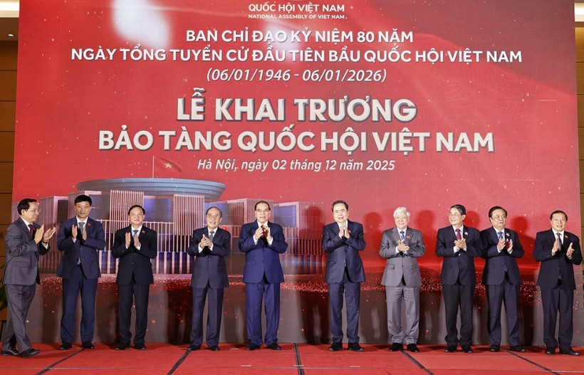 El presidente de la Asamblea Nacional de Vietnam, Tran Thanh Man, participa en la inauguración del Museo. (Foto: VNA)