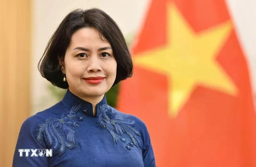 la embajadora de Vietnam en Finlandia concurrente en Estonia, Pham Thi Thanh Binh. (Foto: VNA)