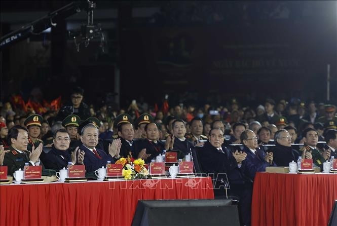 El secretario general del Partido Comunista de Vietnam, To Lam, en el programa. (Foto: VNA)