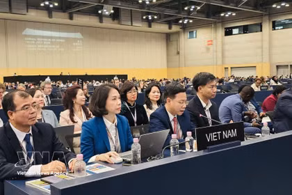 El viceministro de Relaciones Exteriores y presidente del Comité Nacional de Vietnam para la UNESCO, Ngo Le Van, habla en el evento. (Fuente: VNA)