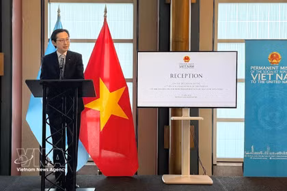 El embajador Do Hung Viet, jefe de la representación permanente de Vietnam ante la Organización de las Naciones Unidas, en el evento. (Fuente: VNA)