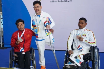 El atleta Do Thanh Hai ganó su segunda medalla de plata en los 200 m libres masculinos. (Foto: VNA)