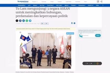 El artículo publicado en el portal indonesio Kompasiana. (Fuente: VNA)