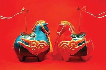 El “caballo de flor de albaricoque”, símbolo del arte vietnamita contemporáneo. (Fuente: nhandan.vn)