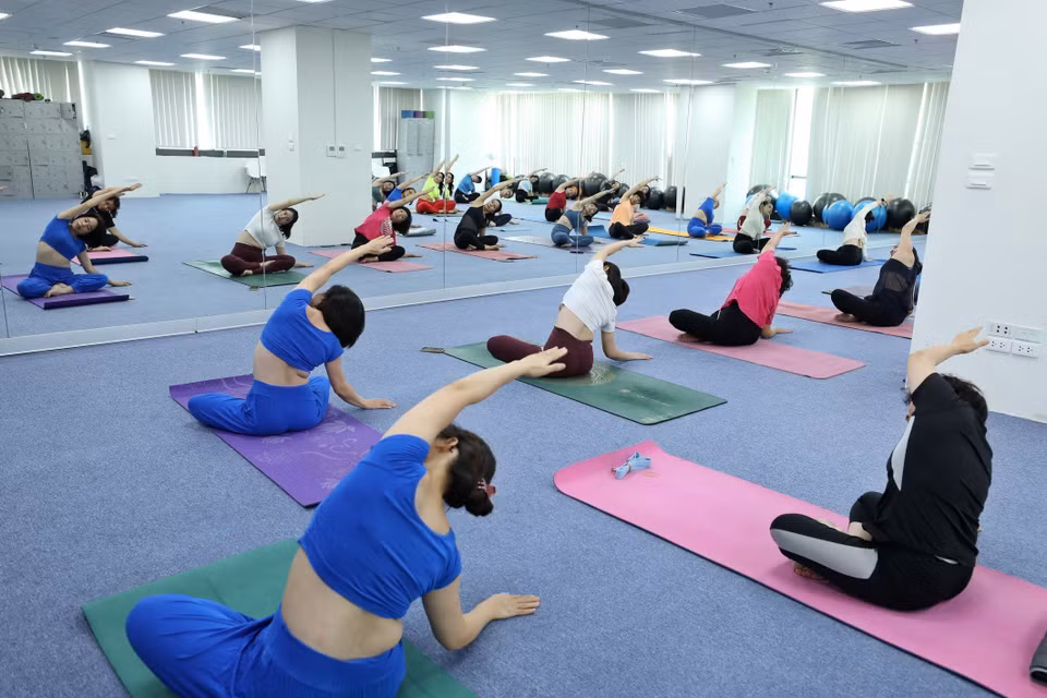 Los empleados en el edificio “verde” pueden participar en diversos clubes como de Zumba, Yoga y otras actividades deportivas en el espacio limpio y amigable con el medio ambiente. (Fuente:VNA)