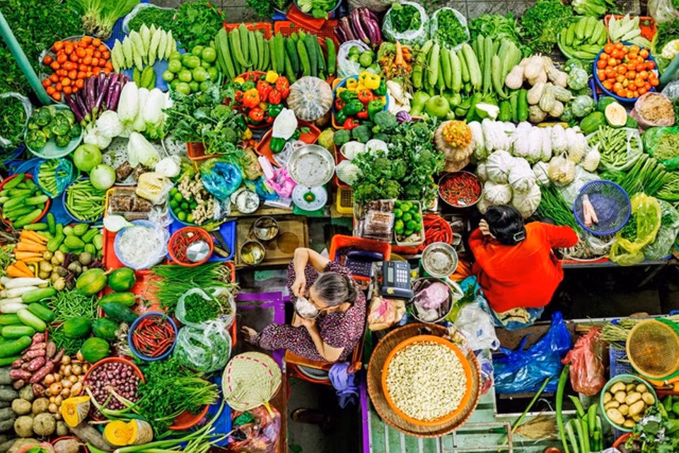 "Verduras y frutas de Vietnam" 