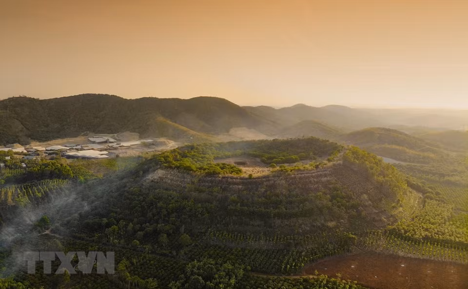 El sistema de cuevas volcánicas es el punto más relevante del geoparque Dak Nong. (Foto: VNA)