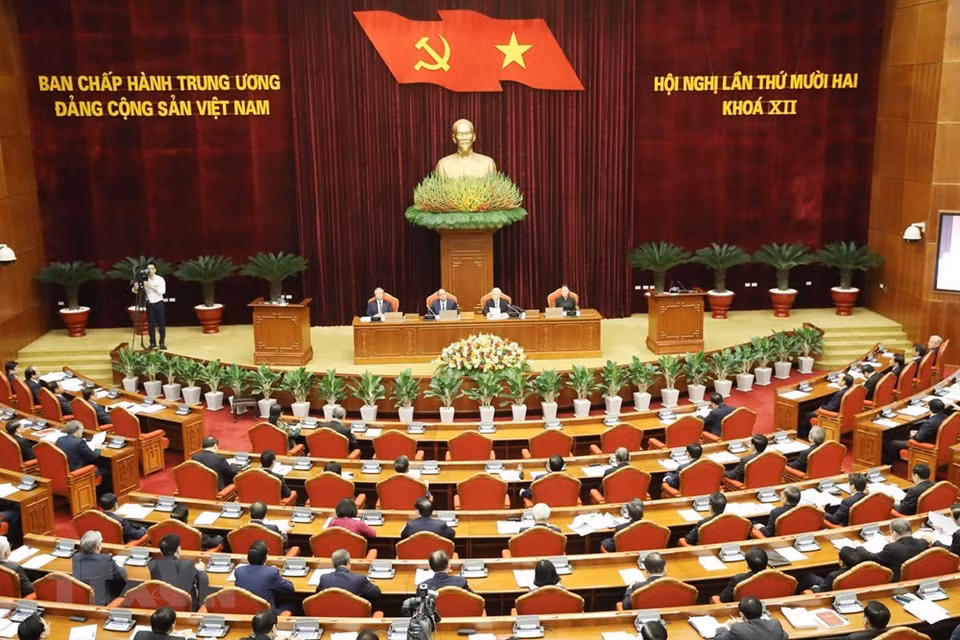 La inauguración del XII pleno del Comité Central del Partido Comunista de Vietnam (Foto: VNA)