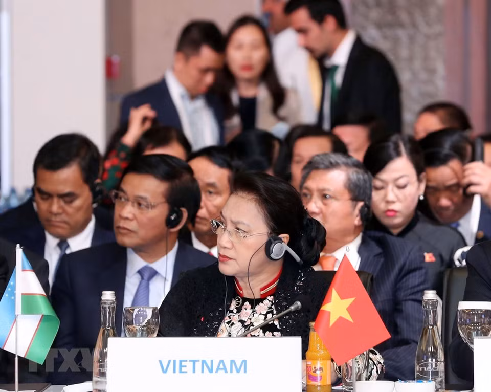 La presidenta de la Asamblea Nacional del país indochino (Parlamento), Nguyen Thi Kim Ngan, en la MSEAP (Fuente:VNA)