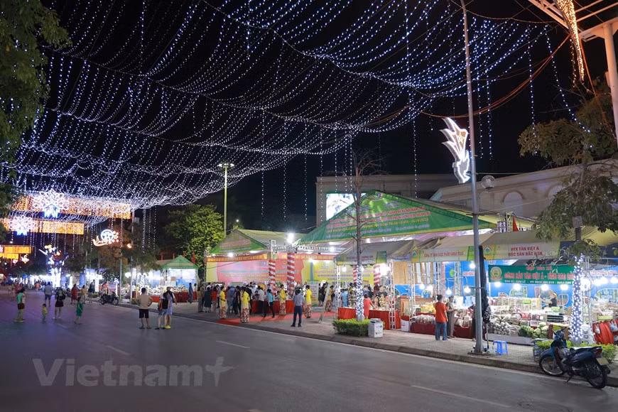 Desde la noche del 29 de julio, el Centro de cultura, información y deportes del distrito Thanh Tri, acoge la semana de promoción e introducción de productos agrícolas de las provincias de todo el país, por gestión del Departamento de Agricultura y Desarrollo Rural de Hanoi. Los artículos expuestos en los stands son los del programa “Una comuna, un producto” (OCOP). Al intervenir en el acto inaugural, Nguyen Ngoc Son, subdirector del Departamento municipal de Agricultura y Desarrollo Rural, destacó que la actividad busca impulsar el comercio, la promoción y el consumo de los productos OCOP y desarrollar la economía rural sobre la base de aumentar la aplicación de la transformación digital y acelerar la economía circular (Foto: Vietnamplus)Nhập mô tả cho ảnh