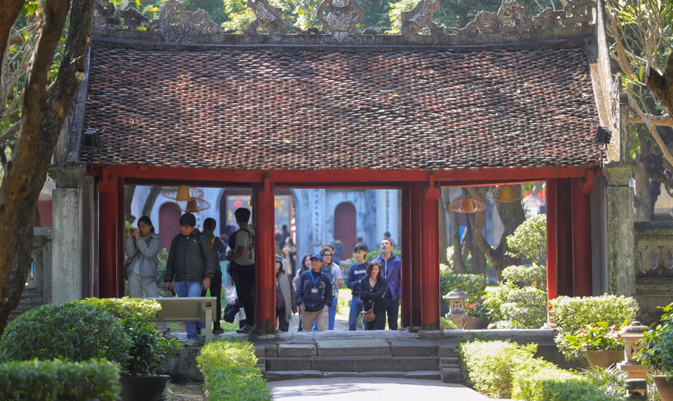 La Reliquia Nacional Especial Van Mieu - Quoc Tu Giam es uno de los complejos arquitectónicos más antiguos e importantes en Hanoi. (Foto: VNA)