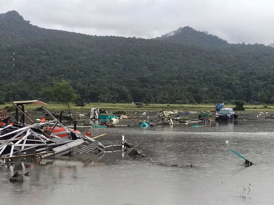 Cuerpos sin vida de víctimas del tsunami. (Fuente: VNA)
