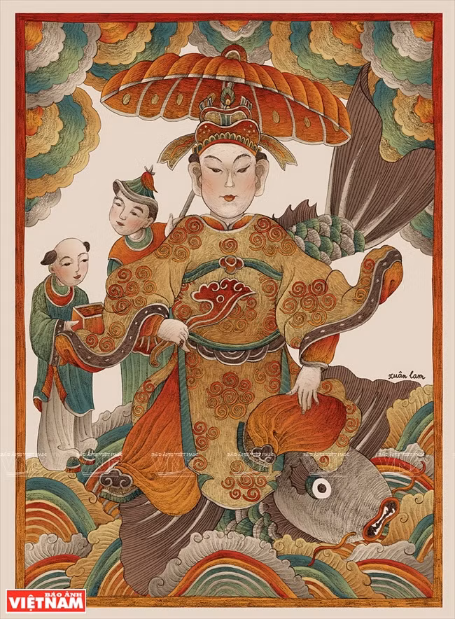  Pintura folclórica de Dong Ho del pintor NguyenXuan Lam.(Fuente: VNA)