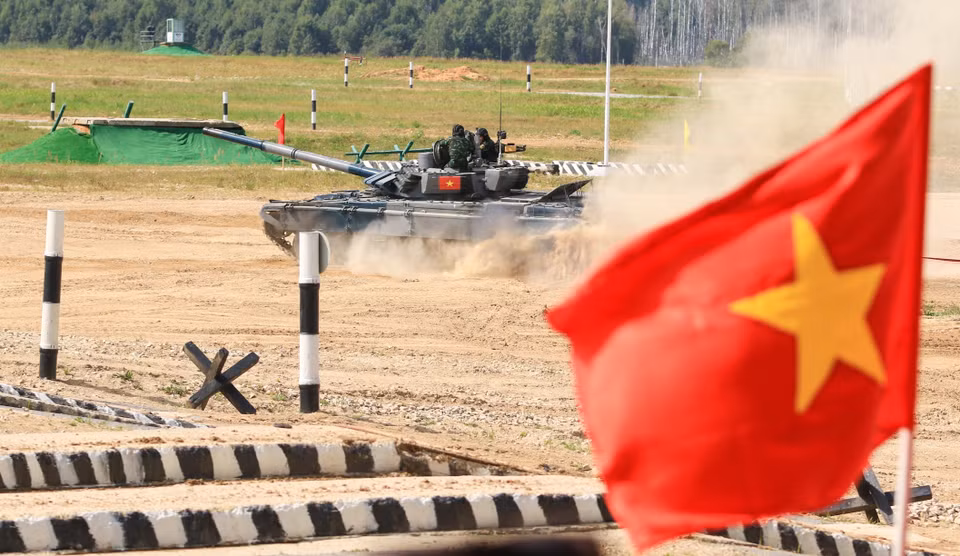 La tripulación 1 competió su primer partido en los Juegos Militares 2022. (Foto: VNA)