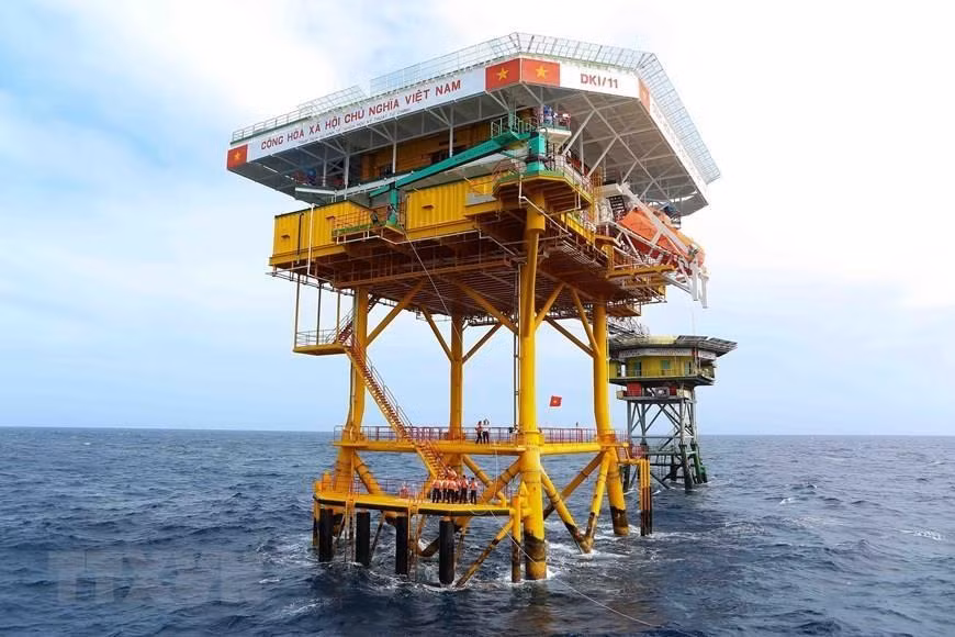 La plataforma DK1 en la plataforma continental sureña de Vietnam (Foto: VNA)