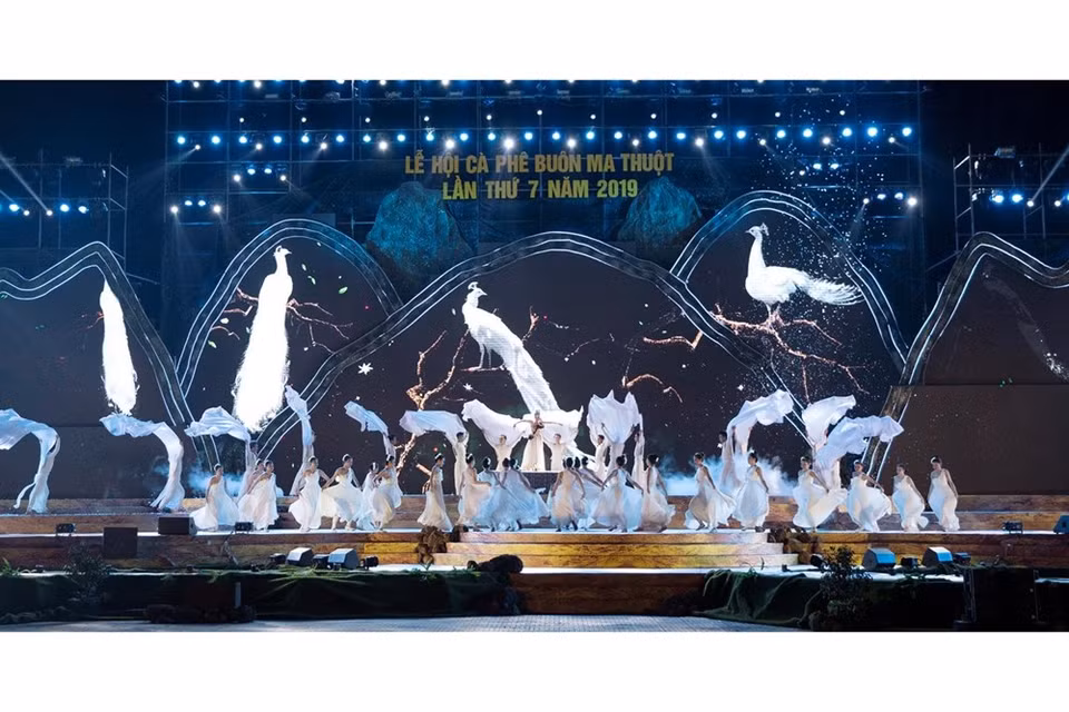 Impresionante escenario en el Festival del Café en Buon Ma Thuot. (Foto: VNA)